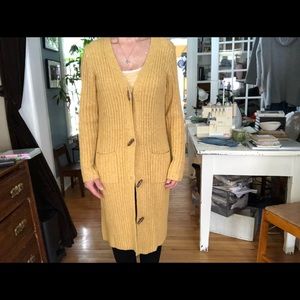 Harvest gold long cardigan by RuffHewn.